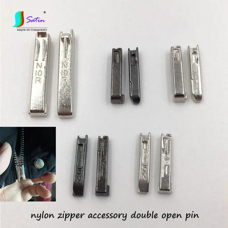 

Clothes Sewing Repair Diy Material Nylon Zipper Accessory 5#,8#,10# Gun Black,Silvery Double Open Box Retainer Pin 24Pair S0602L