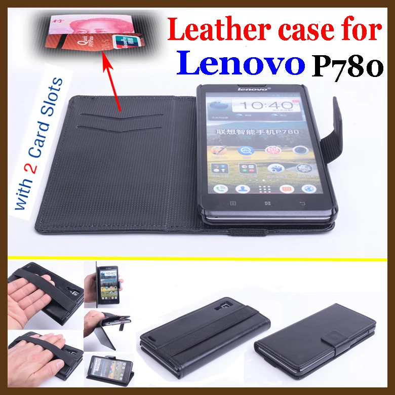 For Lenovo P 780 Case High Quality Leather Flip Cover Left Right Cases