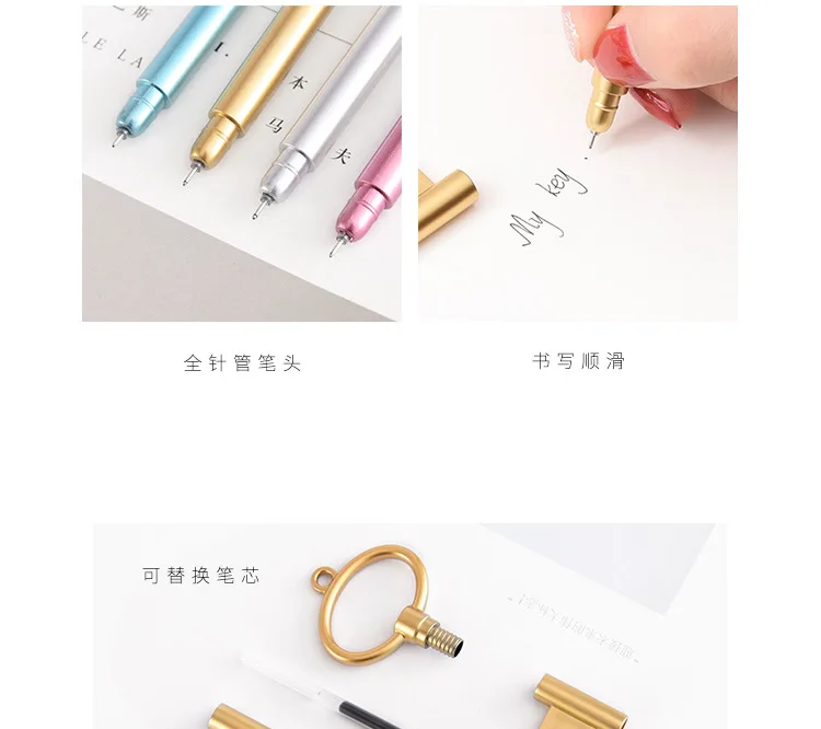 0,7 мм милые кавайные модели ключей, креативные шариковые ручки, шариковая ручка для офиса, школы, канцелярские принадлежности