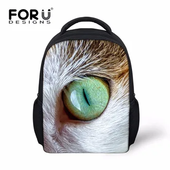

FORUDESIGNS Cat Dinosaur Eye Kids Preschool School Bag,Cool Animal Kindergarten Schoolbag Backpack,Children Small Book Bag Girl