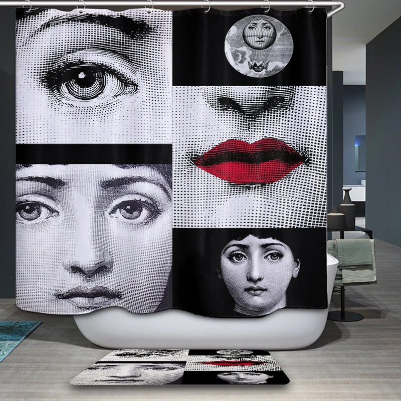 New Arrivals Shower Curtain England Simple modern Cartoon Pattern