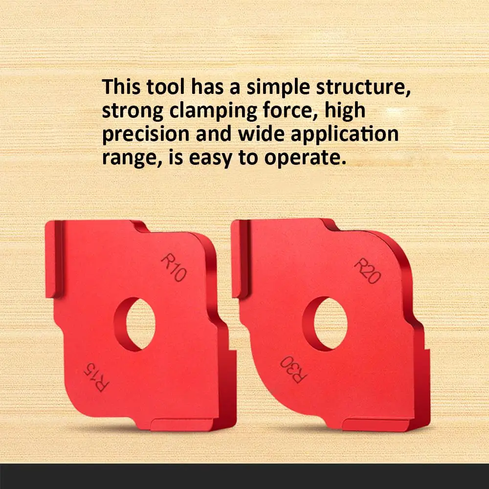 

Engraving Tool 2pcs Half Round Corner Radius Quick Jig Positioning Template R-angle Locator Engraving Machine for Woodworking