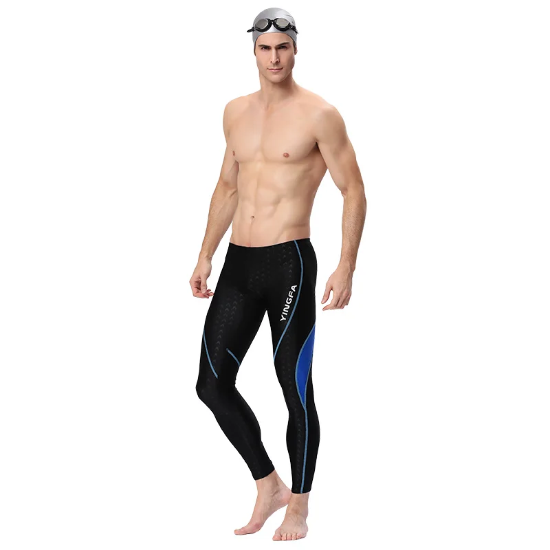 

Yingfa Men's Swimming Trunk Waterproof Long Pants Professional Boxer Swimwear Racing Swimsuits Plus Size Sharkskin Beachwear 2XL