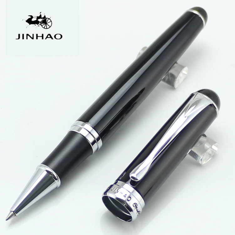 JINHAO 750 ИСПОЛНИТЕЛЬНЫЙ роллер ручки черный и серебристый клип канцелярские школьные и офисные принадлежности Роскошные Письма подарочные ручки