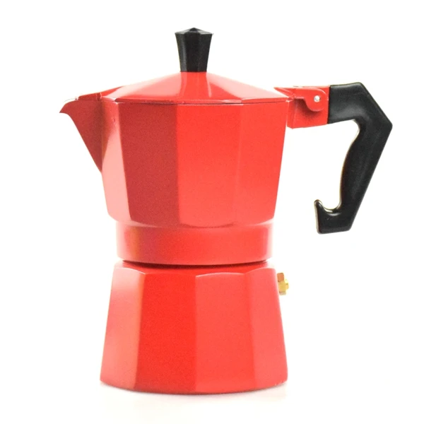 Colorful Coated Classic Aluminum Moka Pot 1 3 Cups Espresso Mocha
