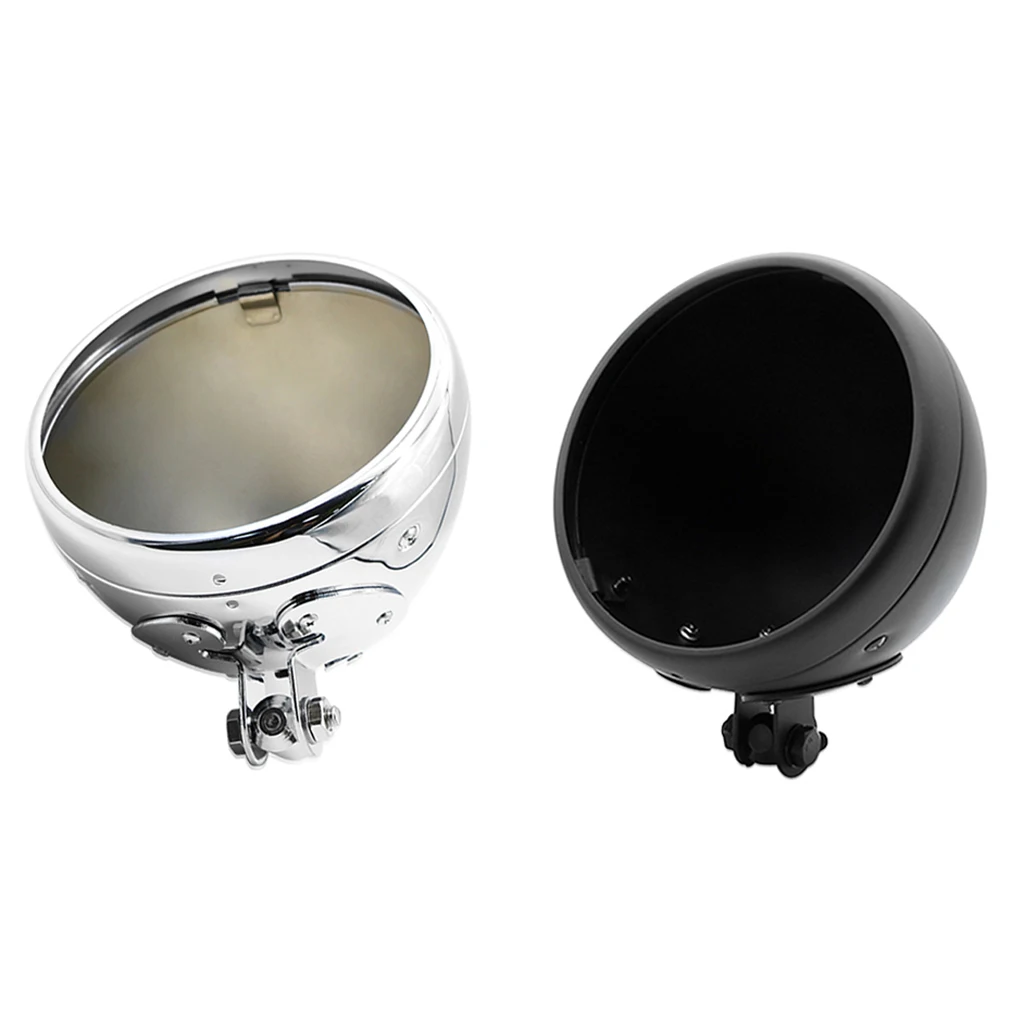 

7.4" Motorcycle Retro Headlight Cover Housing For Halley FLST FXST Motorcycle Headlamp Aluminum Cover Shell Mounting