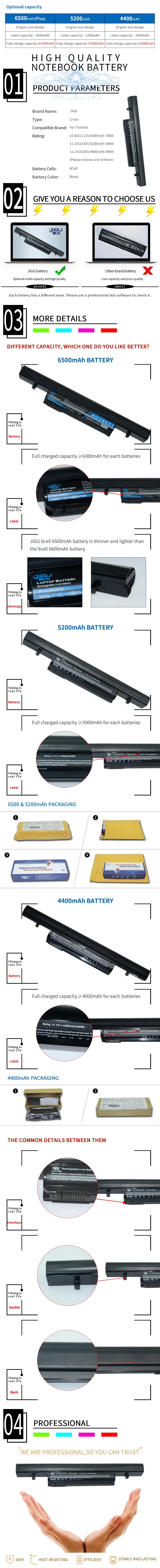 Jigu батарея для ноутбука PA3904U-1BRS PA3905U-1BRS PABAS245 PABAS246 для Toshiba Dynabook R751 R752 спутниковый R850 Tecra R950 серии