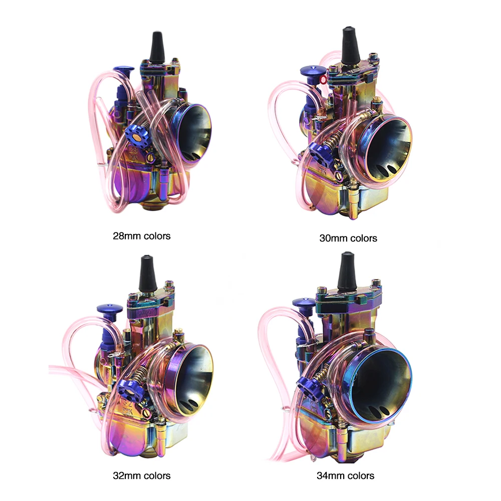 ZSDTRP Colorful PWK Carburetor Motorcycle 2/4T Engine Scooters Dirt Bike ATV 28 30 32 34mm with Power Jet Racing Motor For 250CC