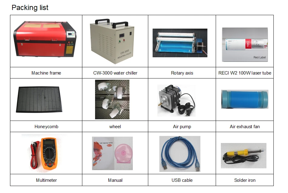 SL6090 packing list