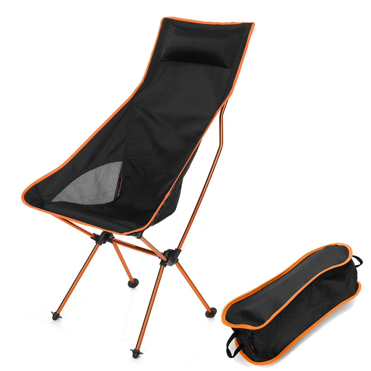 Открытый ультра-легкий складной стул для пикника 600D ткань Оксфорд портативный для рыбалки пикника с высоким задним сидением для активного отдыха - Цвет: Цвет: желтый