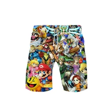 Супермарио 3D пляжные шорты Шорты Smash Bros. Летние Новые быстросохнущие пляжные шорты для плавания, мужские шорты в стиле хип-хоп, пляжная одежда