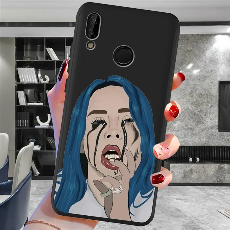 Billie eilish для huawei P8 P10 P20 P30 Коврики 10 20 Honor 8 8X 8C 9 V20 20i 10 Lite Plus Pro Чехол Coque Samsung чехол-футляр Капа - Цвет: H1802