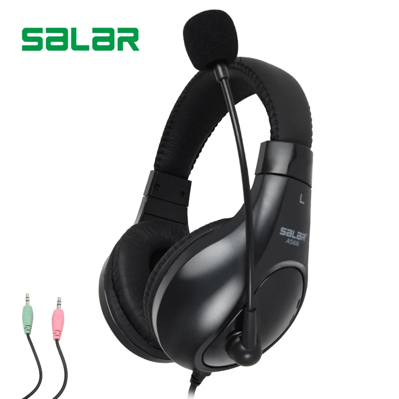 

Salar A566 3.5mm Earphone Gaming Headset Headphone With Microphone Mic PC Game Stereo Gaming Headphone For Computer