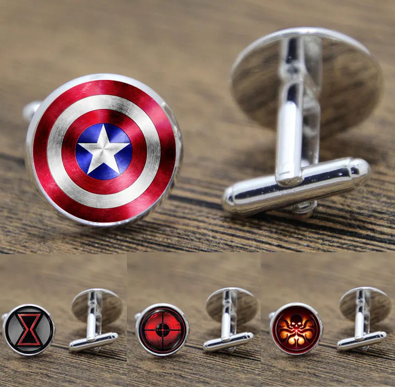 

Superhero cuff links Super hero Avengers cufflinks Captain America cuff button Thor cufflinks cuff links for men boys