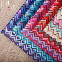 5-цвет на заказ из жаккардовой парчи ткани Волна сумка подушка упаковочная Подушка хенд-мейд DIY ткань шириной 90 см