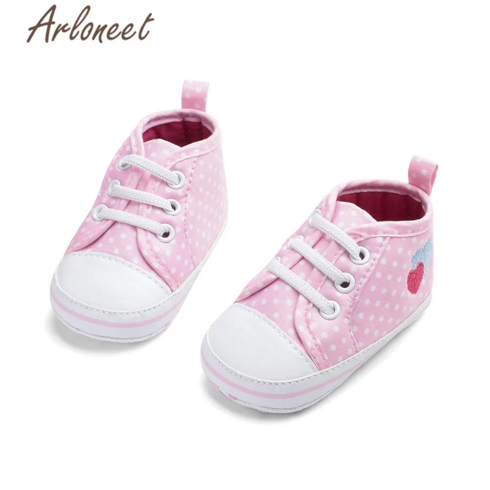 ARLONEET обувь для малышей; парусиновая нескользящая обувь для мальчиков и девочек; удобная детская обувь в горошек; подарок; мягкие детские тканевые кроссовки; обувь для малышей