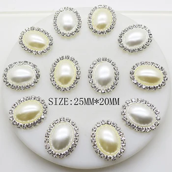 

Sales10pcs/lot 20*25MM Oval pearl Mix ationAccessories DIY Craft Decor Material Button Decoration fine