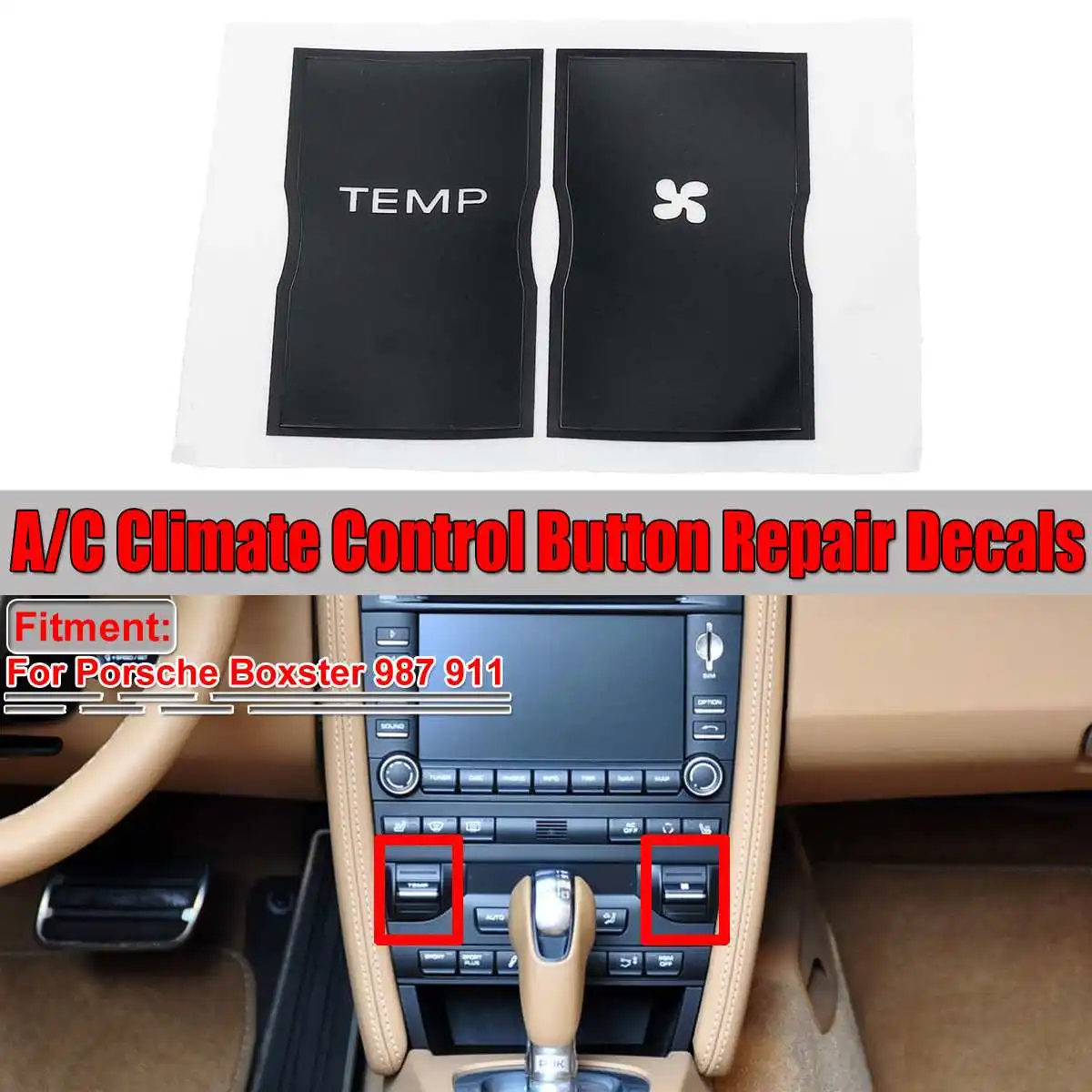 PORSCHE 987 BOXSTER CAYMAN 911 997 CLIMATE CONTROL TEMPERATURE CONTROL BUTTONS A