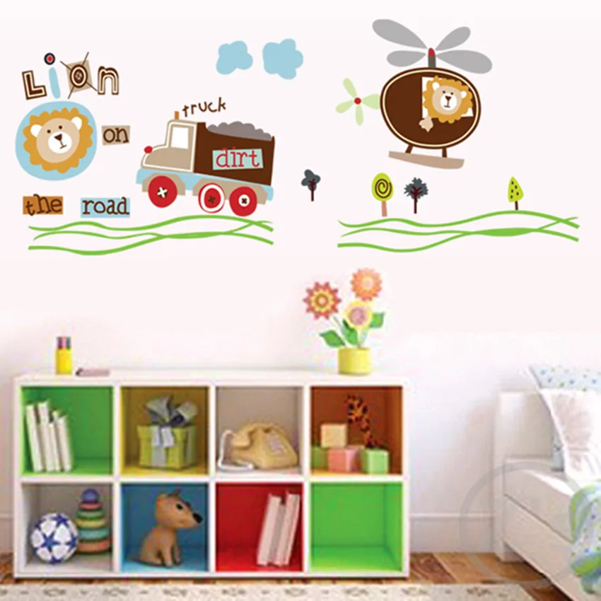 Lions Wall Stickers For Kids Rooms Daycare Decorations Nursery Lions Wall Stickers For Kids Rooms Daycare Decorations Nursery Decor Children Mural Decal In From Home Garden On Aliexpress