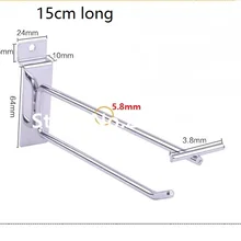 100 шт./упак.) 15 см длина 6 мм Диаметр pegboard/slatwall витрина для супермаркета крючки противоугонные безопасности крюк