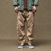 Мужские модные повседневные брюки в стиле хип-хоп, мужские брюки-карго с несколькими карманами, шаровары