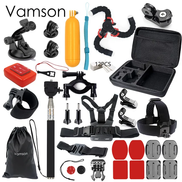 

Vamson for Gopro accessories set For Xiaomi yi 4K Eken H9r for Gopro hero 5 4 3 2 1 mount for SJ4000 VS51B