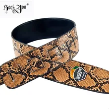 Rock You Emulational Snakeskin Bass Guitar Strap Acoustic Guitar Belt Strap Electric Bass Belt