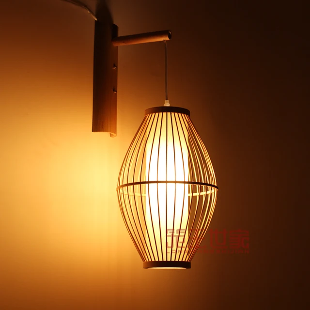 Antik cina klasik lampu dinding bambu  Lampu samping 