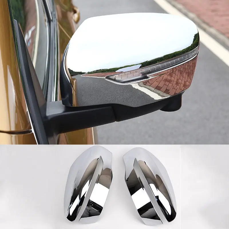 For 2015-2017 Ford Mustang Gloss Carbon Fiber Side Mirror Cover Overlay Trim 2X