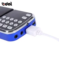 tf כרטיס נגן מוסיקה נייד סטריאו FM דיגיטלי מיני רדיו רמקול עם סאונד קלט USB כרטיס TF AUX אדום שחור כחול Box (5)