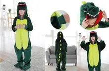 

dinosaur green Cute Cartoon Animal Pajamas Sets kid Pajamas sets Winter Super Soft Flannel Nightie Stitch Pyjamas Sleepwear