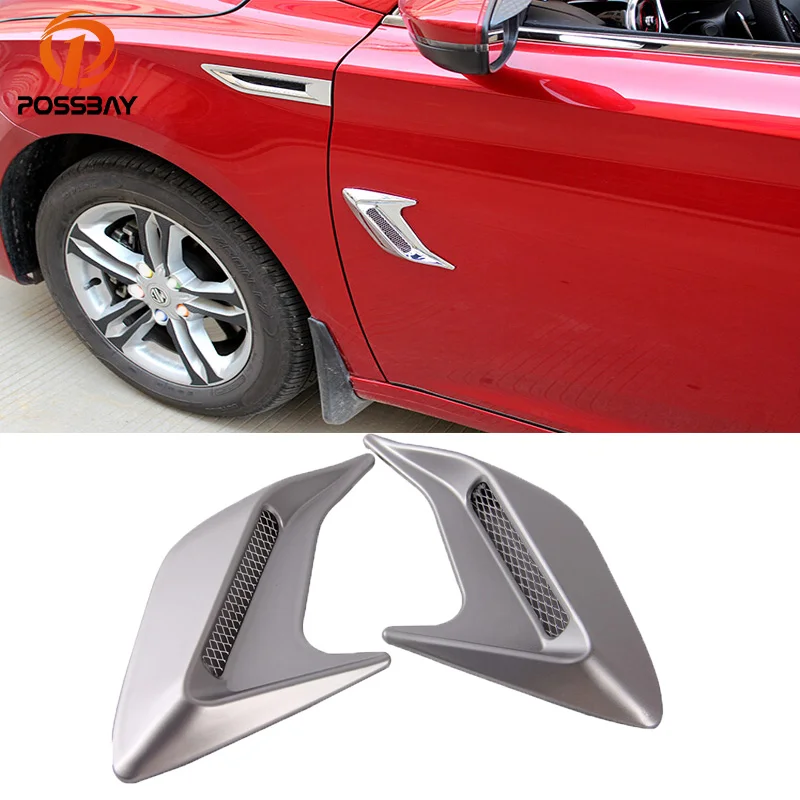 

POSSBAY Automobile ABS Plastic Sticker Car Side Air Flow Vent for Fender Hole Cover Intake Grille Duct Grille Decoration