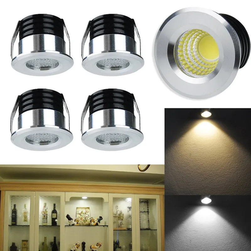 5 Pack 3w 300 Lumens Mini Cob Recessed Ceiling Downlight Kit