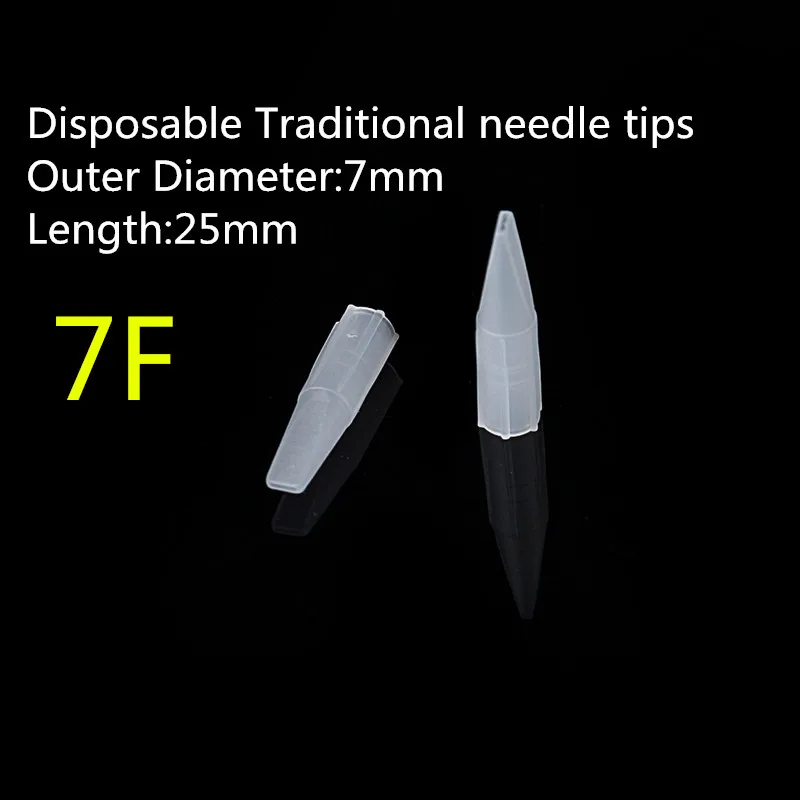 500pcs 7F needle tips For Permanent Makeup Good Quality Traditional Tattoo Needle caps free shipping |