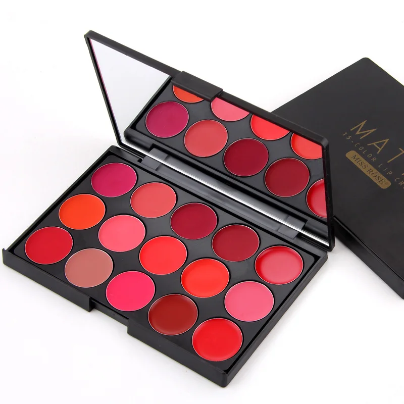 

15 Color Matte Black Sticky Diamond Liquid Lipstick makeup cosmetic