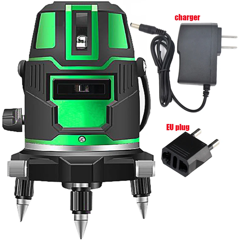 Green 5 Lines Laser level 360 Self leveling Laser Rotary Cross Laser