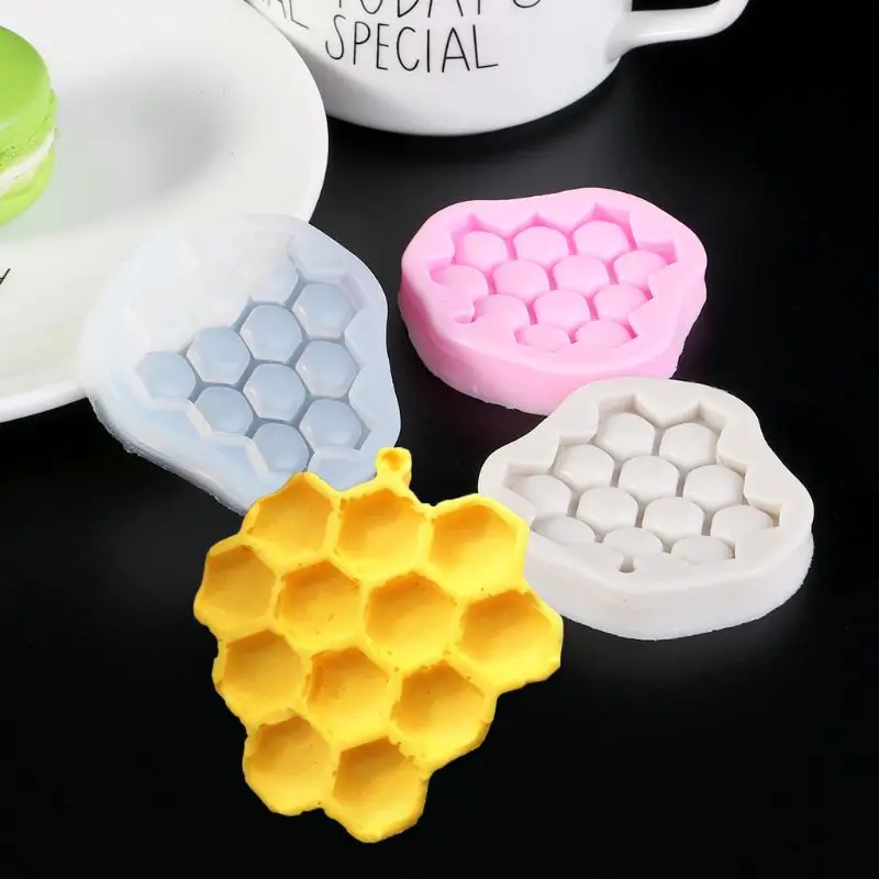 

Bee Honeycomb Fondant Chocolate Cake Silicone Mold Ice Jelly Cookie Mould Sugarcraft Decoration Tools