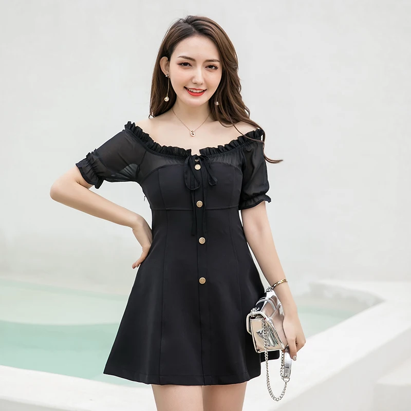 Новое Женское Мини-Платье vestidos de fiesta, милое платье с вырезом лодочкой, модные женские брендовые летние сексуальные платья для вечеринок