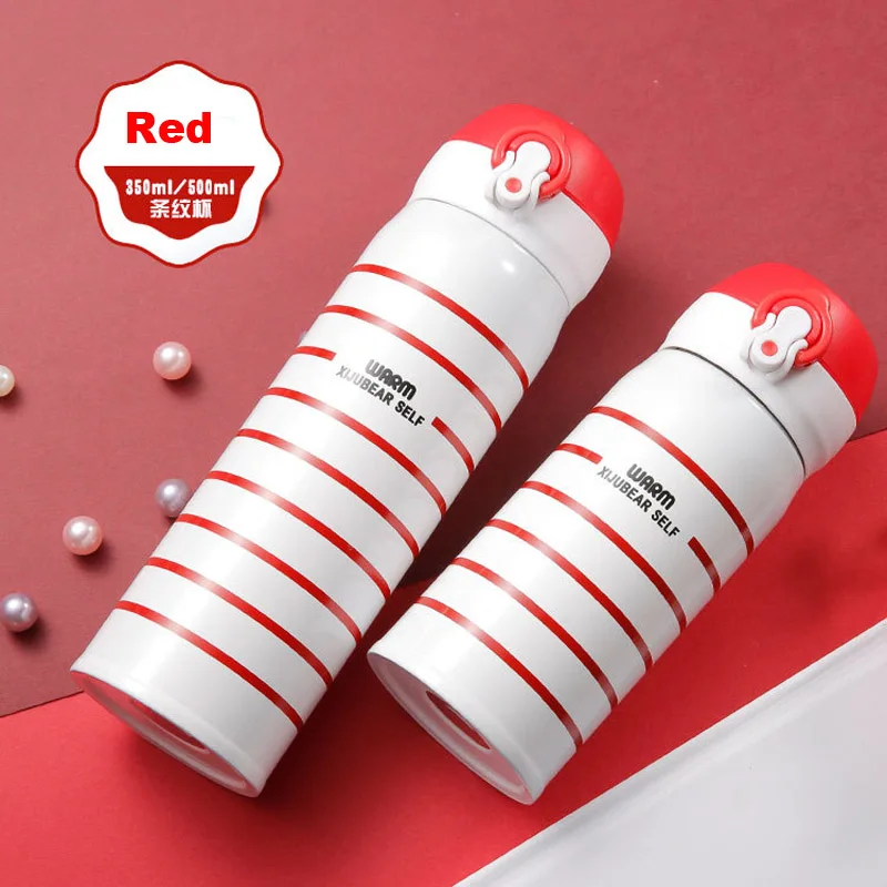 

Striated Vacuum Cup Bounce cover Insulated Double Wall 304 Stainless Steel Mugs water bottles 4 Colors available