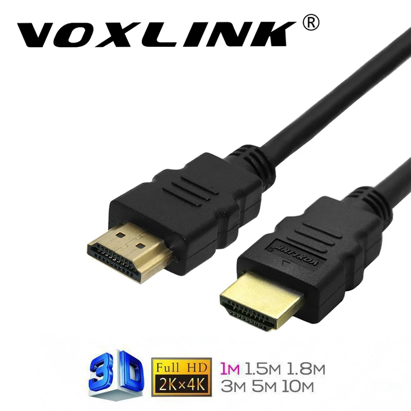 VOXLINK 1 м 8 3 5 мhdmi к hdmi видео аудио кабель HDMI 2 0 с Ethernet удлинители кабелей адаптер Кабо
