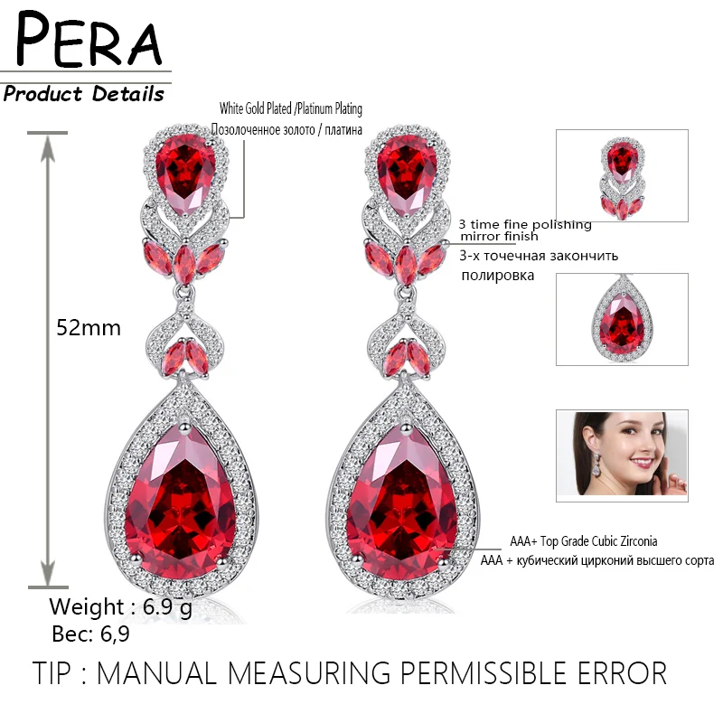 Серьги вечерние Вески женские серебряные с фианитом в форме груши|cubic zirconia drop