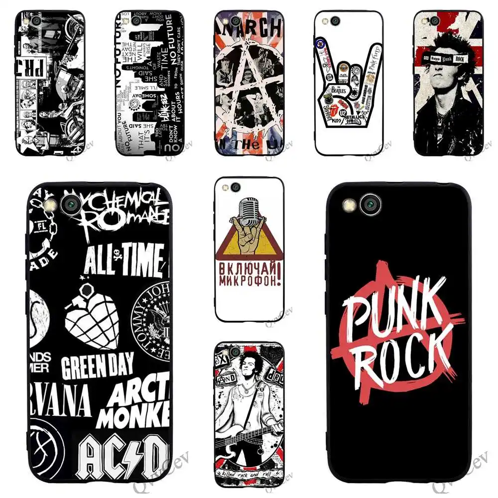 

Pattern Punk Rock Phone Case for Xiaomi Mi A1 Cover A2 Lite 8 9 9se Redmi 4X 4A 5 Plus 5A Prime 6A Note 6 Pro 7 Covers