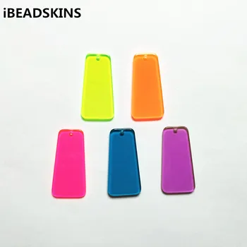 

New arrival! 37x19mm 100pcs acrylic Neon effect Trapezoid-shape charms for stud earrings/earrings accessories/Earring parts DIY
