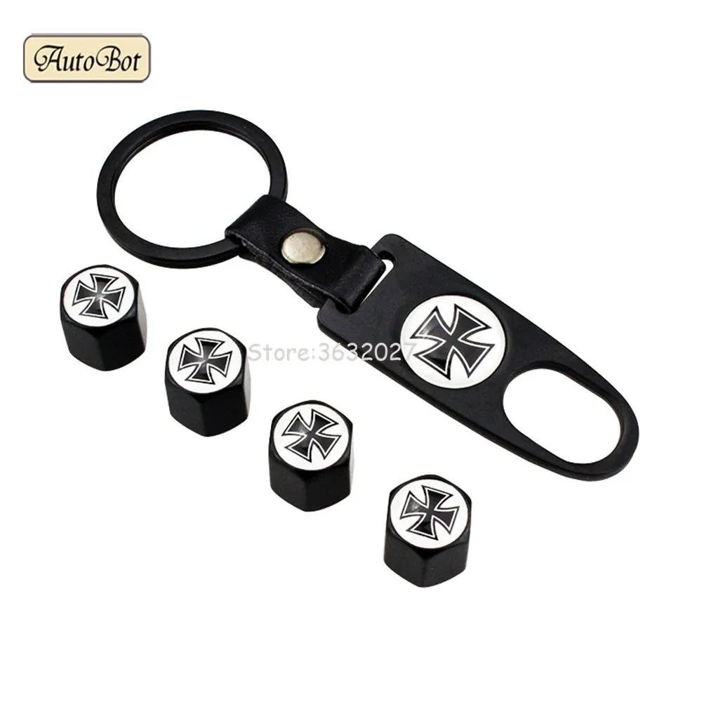 

Car Styling Wheel Valve Cap With Keychain For Cross Logo For Bmw E60 Peugeot 206 Smart Forfour Audi Rs3 Volvo V40 Tire Cap