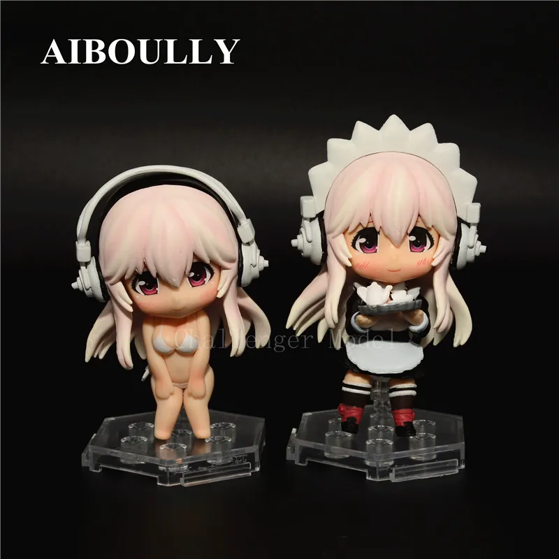 

2017 8CM Anime Super Sonic Sexy Figure With Headphones Working set PVC Model toys for gift Japanese Sexy Anime Action Figure