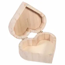 3 шт./лот коробка для хранения сердце Форма деревянные шкатулки Дисплей Bin серьги кольца Box DIY ремесел для Портативный Hardware свадьба подарок