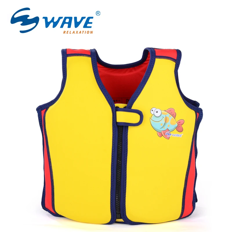 Волнистый детский спасательный жилет куртка От 2 до 7 лет купальный костюм