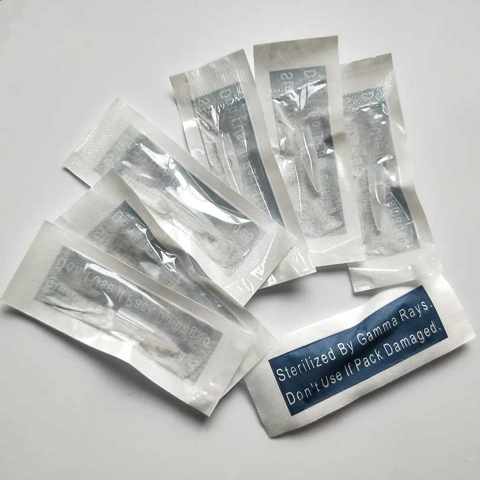 

100pcs Disposable 1R Needle Tips Permanent Makeup Needle Caps For Dragon /Mosaic/ Merlin Tattoo Machine