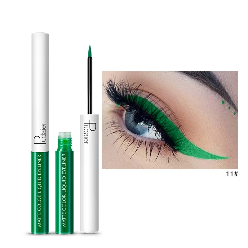 Pudaier 15 Color Multicolor Long Lasting Waterproof Liquid Eyeliner Pencils Matte Eye Liner Makeup Pen Pigment Eye Pencil TSLM2