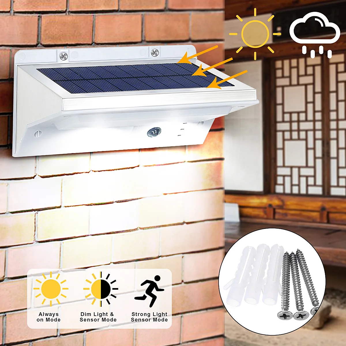 

Mising LED Solar Lights Outdoor Garden Light Motion Sensor 21 LED Solar Powered 2835smd Security Emergency Wall Lamp